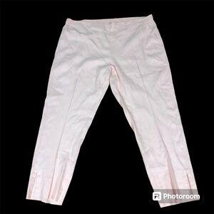 Pull On Linen Blend Pink Extra Large XL Cropped Pants J Jill Womens